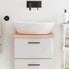 Vidaxl Washbasin Tabella 40x40x (2-4) cm Trattato in legno massiccio marrone chiaro