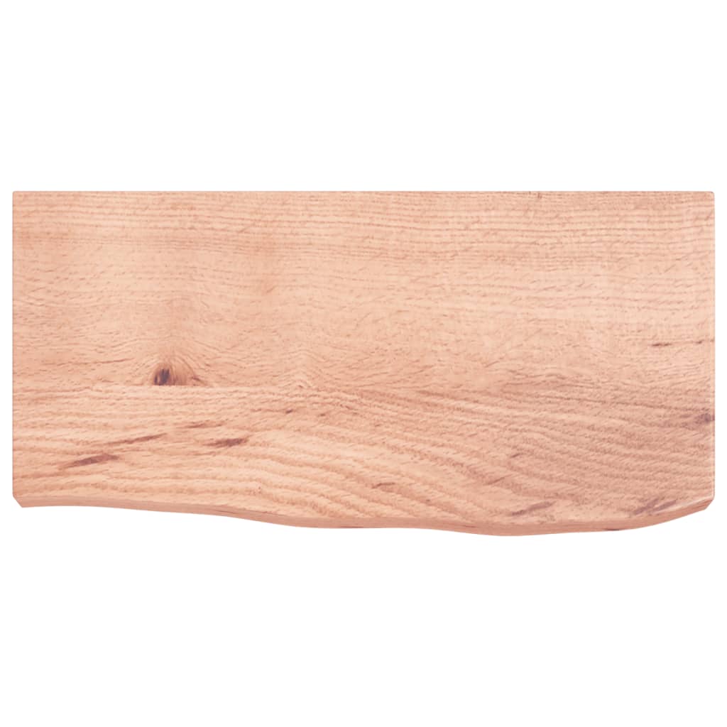 Vidaxl wastafelblad 60x30x(2-6) cm behandeld massief hout lichtbruin