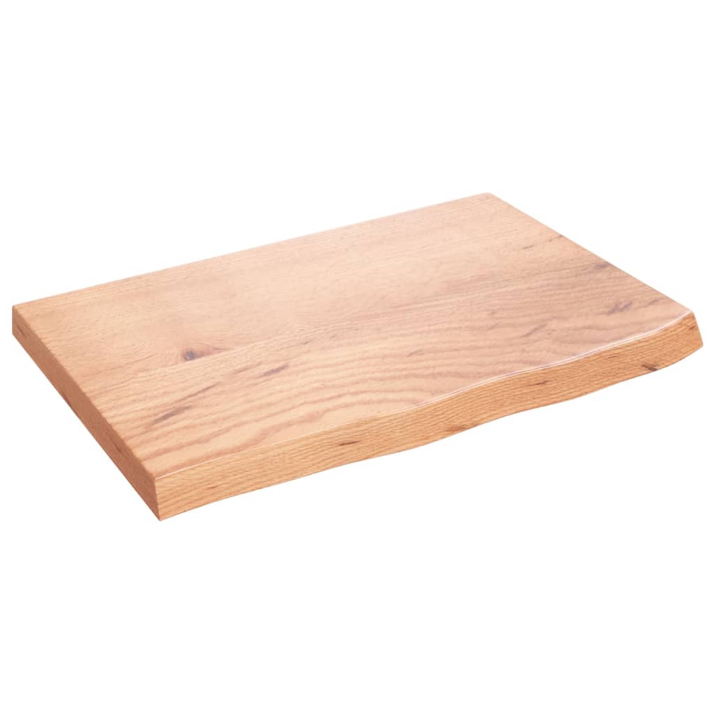 Piano lavabo Vidaxx 60x40x (2-4) cm in legno massello trattato marrone chiaro