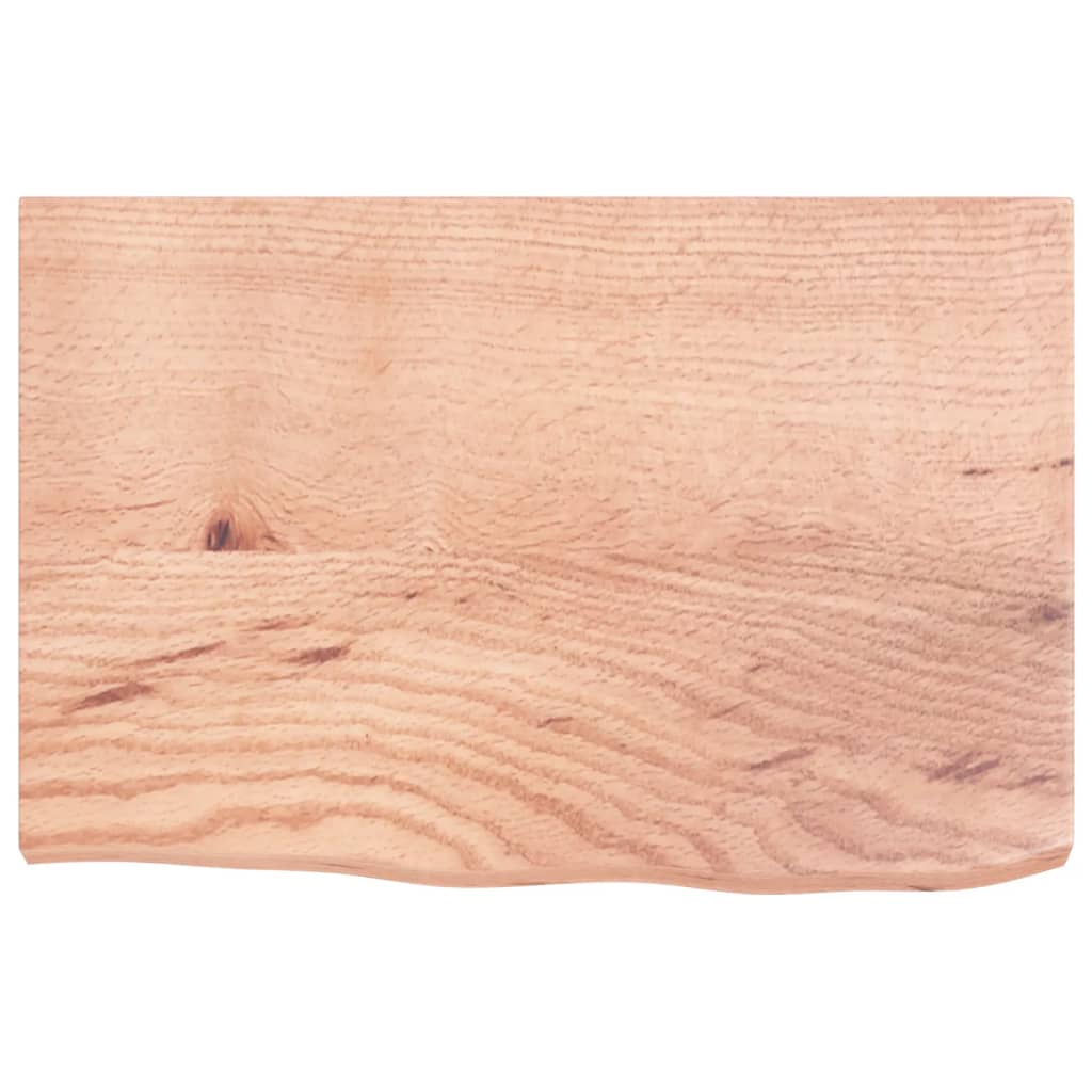 Piano lavabo Vidaxx 60x40x (2-4) cm in legno massello trattato marrone chiaro