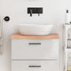 Piano lavabo Vidaxx 60x40x (2-4) cm in legno massello trattato marrone chiaro