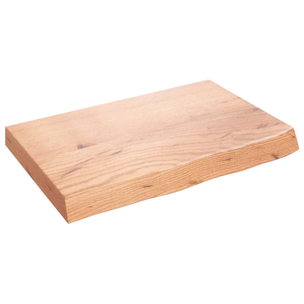 Piano lavabo Vidaxx 60x40x (2-6) cm in legno massello trattato marrone chiaro