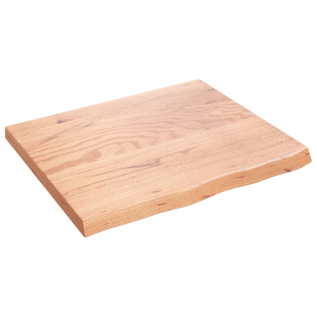 Vidaxx encimera de lavabo 60x50x2 madera maciza tratada marrón claro