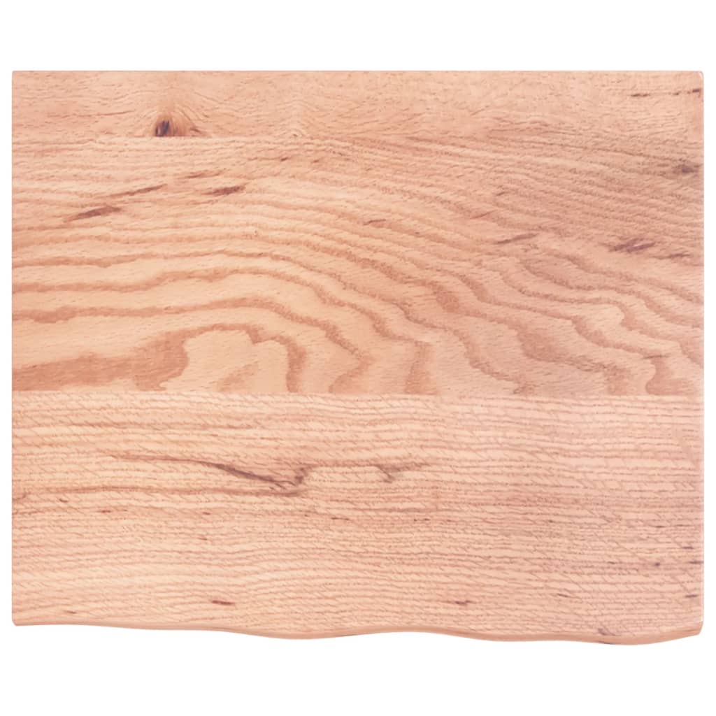 Vidaxx encimera de lavabo 60x50x2 madera maciza tratada marrón claro
