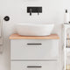 Vidaxl Washbasin Sheet 60x60x2 Mada maciza tratada marrón claro