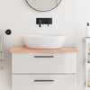 Vidaxl Washbasin Tabella 80x30x (2-4) Trattato in legno massiccio marrone chiaro