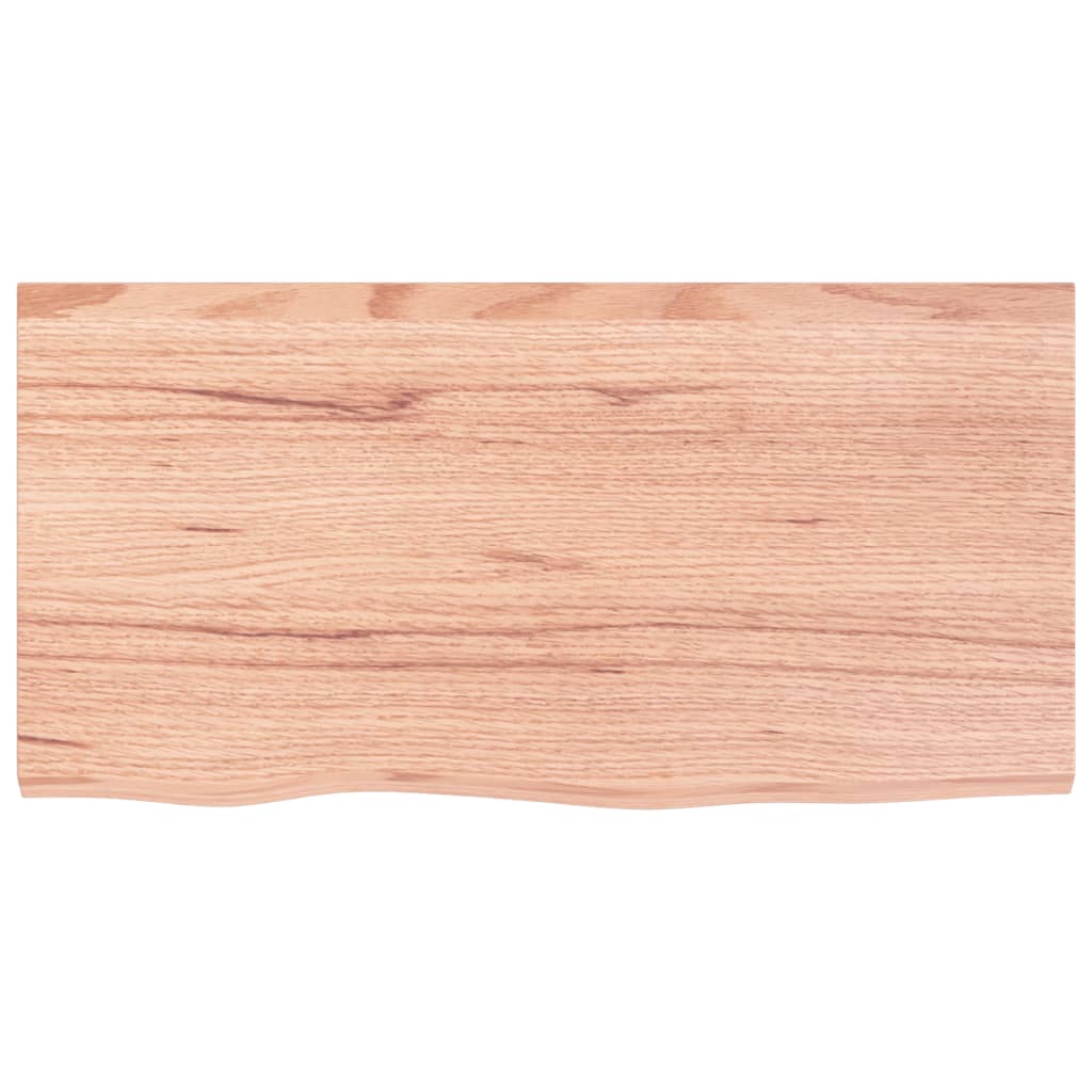 Piano lavabo Vidaxx 80x40x (2-6) cm in legno massello trattato marrone chiaro