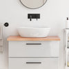 Vidaxl Washbasin Tabella 80x50x (2-4) cm trattato in legno massiccio chiaro