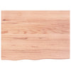 Vidaxl Washbasin Tabella 80x60x (2-6) cm Trattato in legno massiccio marrone chiaro