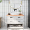 Vidaxl Washbasin Tabla 100x40x (2-6) CM Mada maciza tratada marrón claro