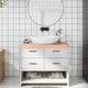 VidaXL Washbasin Table 100x40x (2-6) cm treated solid wood light brown