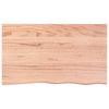 Vidaxl Washbasin Tabla 100x60x (2-4) CM Mada maciza tratada marrón claro