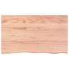 Vidaxl Washbasin Tabla 100x60x (2-6) CM Mada maciza tratada marrón claro