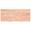 Vidaxl wastafelblad 120x50x(2-4) cm behandeld massief hout lichtbruin