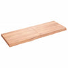 Vidaxl Washbasin Sheet 140x50x (2-6) CM Mada maciza tratada marrón claro