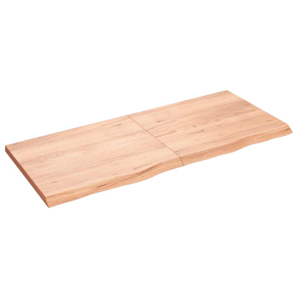 Vidaxl Washbasin Sheet 140x60x (2-4) CM Mada maciza tratada marrón claro