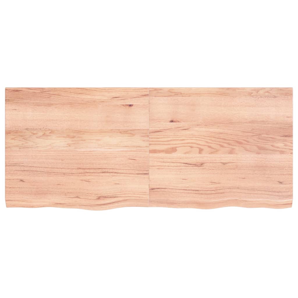 Vidaxl Washbasin Sheet 140x60x (2-4) CM Mada maciza tratada marrón claro