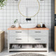 Vidaxl Washbasin Sheet 140x60x (2-4) CM Mada maciza tratada marrón claro