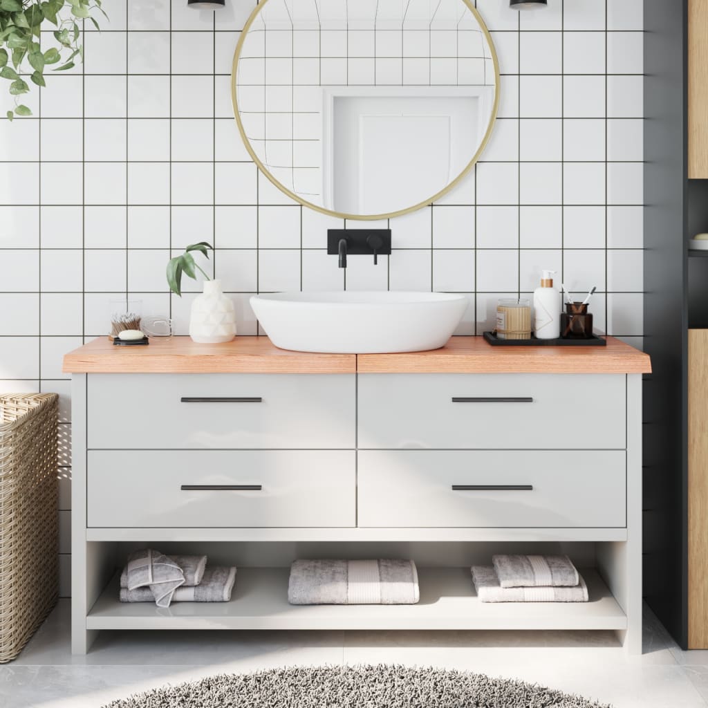 VIDAXL Sheebasin Sheet 160x30x (2-6) cm trattato in legno massiccio chiaro