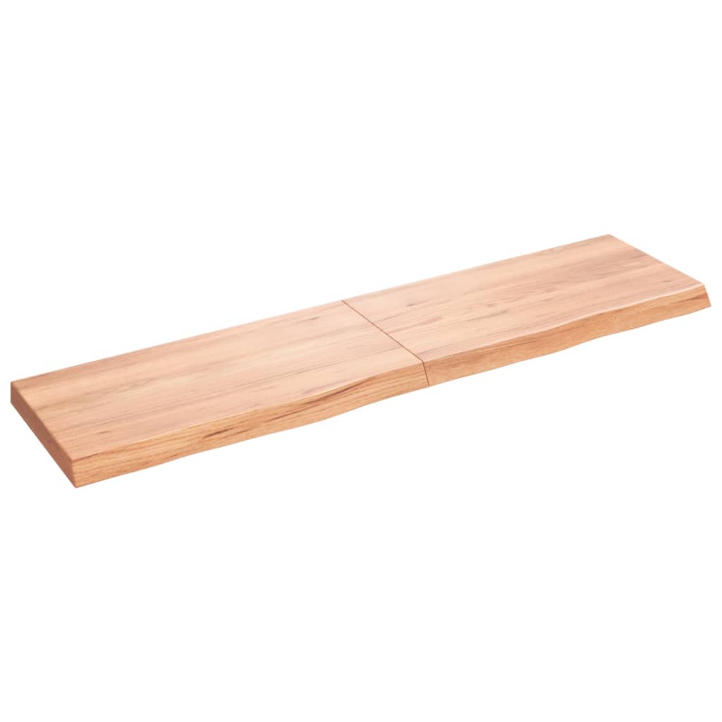 Vidaxl Washbasin Sheet 160x40x (2-6) CM Madera sólida tratada marrón claro