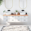 Vidaxl Washbasin Sheet 180x60x (2-4) CM Mada maciza tratada marrón claro