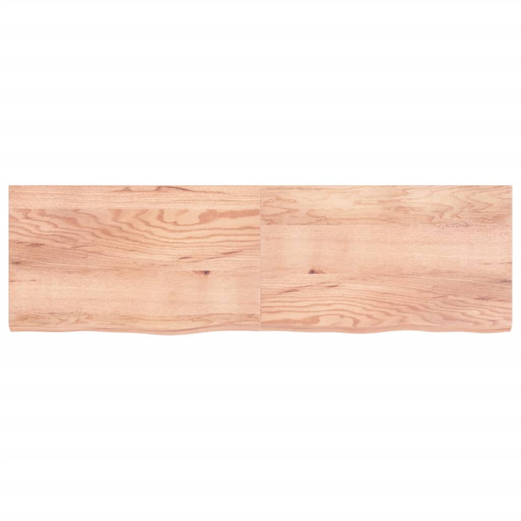 Vidaxl Washbasin Sheet 200x60x (2-6) CM Madera sólida tratada marrón claro