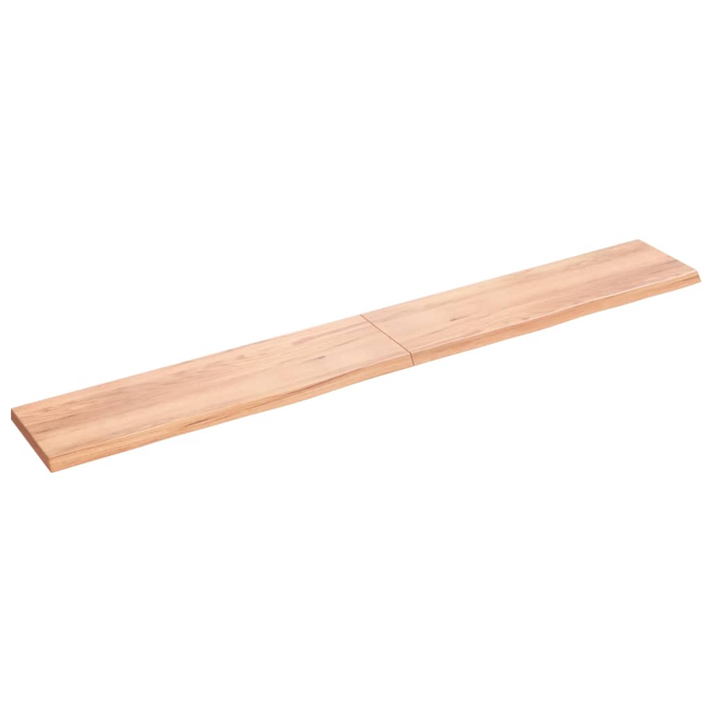 Vidaxl Washbasin Sheet 220x30x (2-4) CM Mada maciza tratada marrón claro