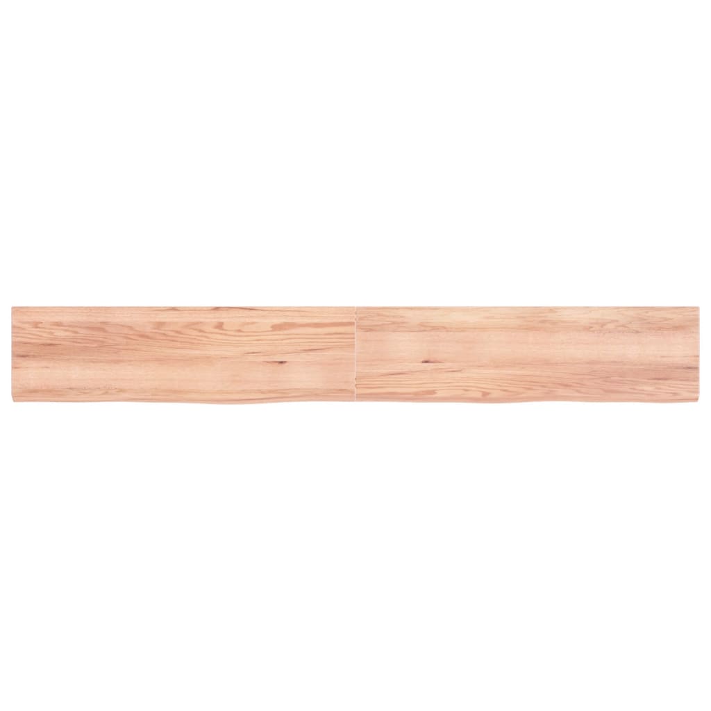 Vidaxl Washbasin Sheet 220x30x (2-4) CM Mada maciza tratada marrón claro