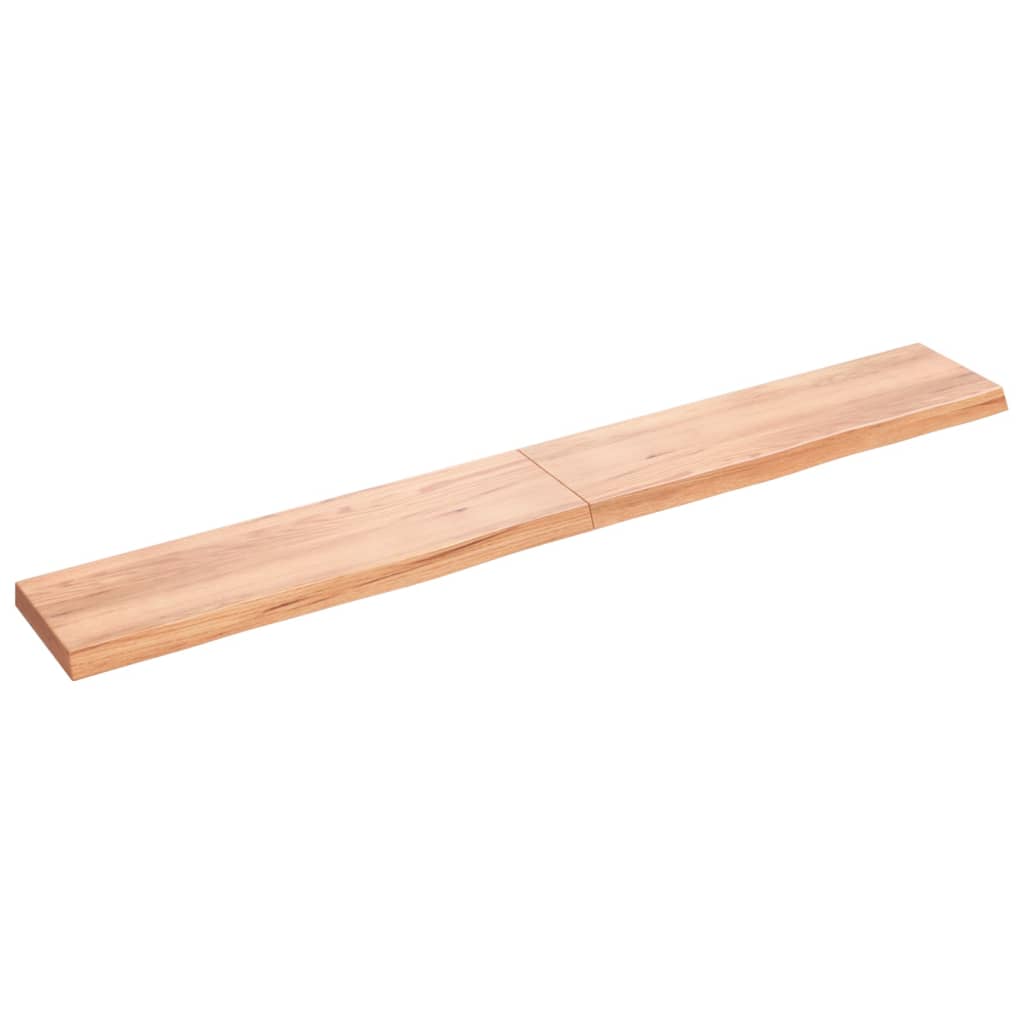 Vidaxl Washbasin Sheet 220x30x (2-6) CM Mada maciza tratada marrón claro