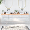 Vidaxl Washbasin Sheet 220x40x (2-4) CM Madera sólida tratada marrón claro