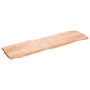 Vidaxl wastafelblad 220x60x(2-6) cm behandeld massief hout lichtbruin