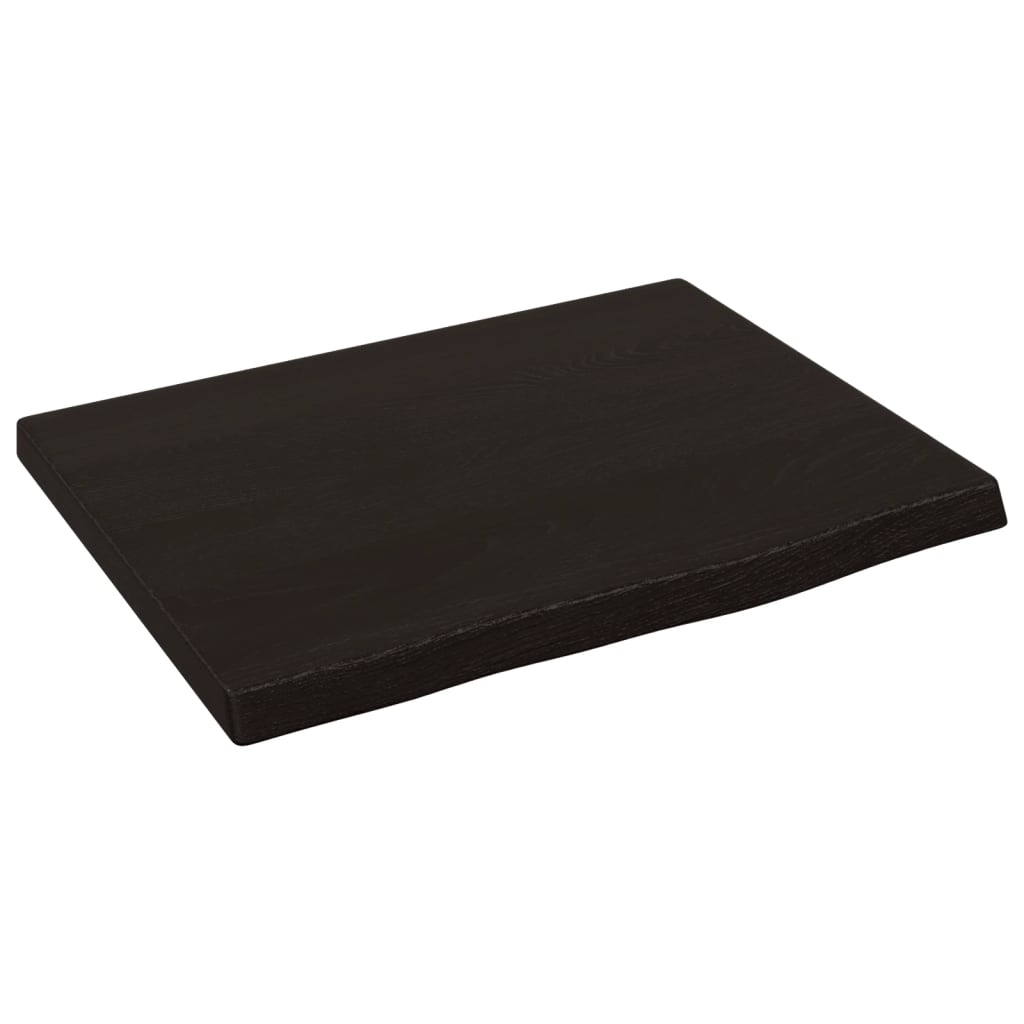 Vidaxl Washbasin Tabella 40x30x2 cm Trattato in legno massiccio marrone scuro