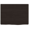 Vidaxl wastafelblad 40x30x2 cm behandeld massief hout donkerbruin