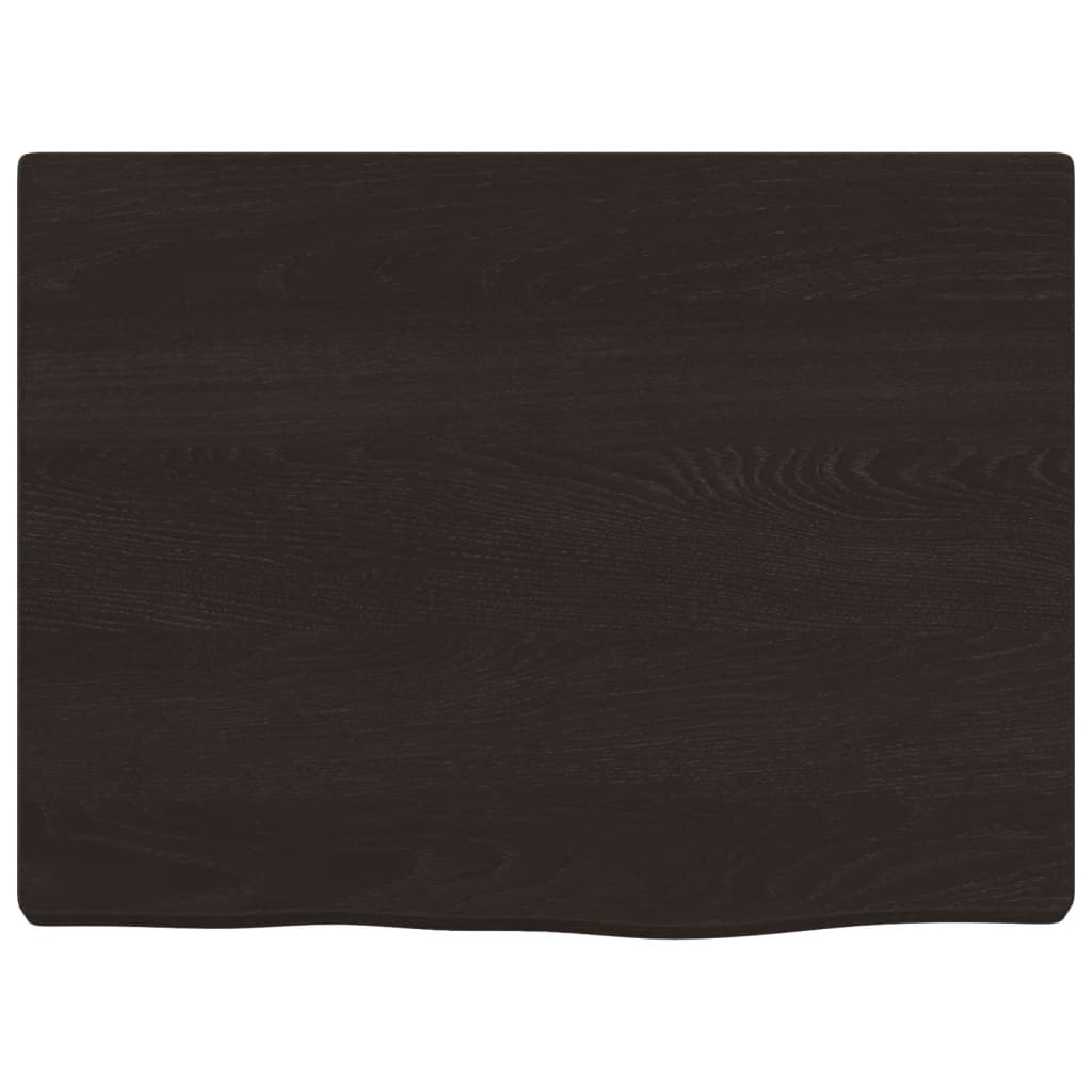Vidaxl Washbasin tabla 40x30x2 cm de madera maciza tratada marrón oscuro