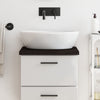 Vidaxl Washbasin Tabella 40x30x (2-4) cm Trattato in legno massiccio marrone scuro