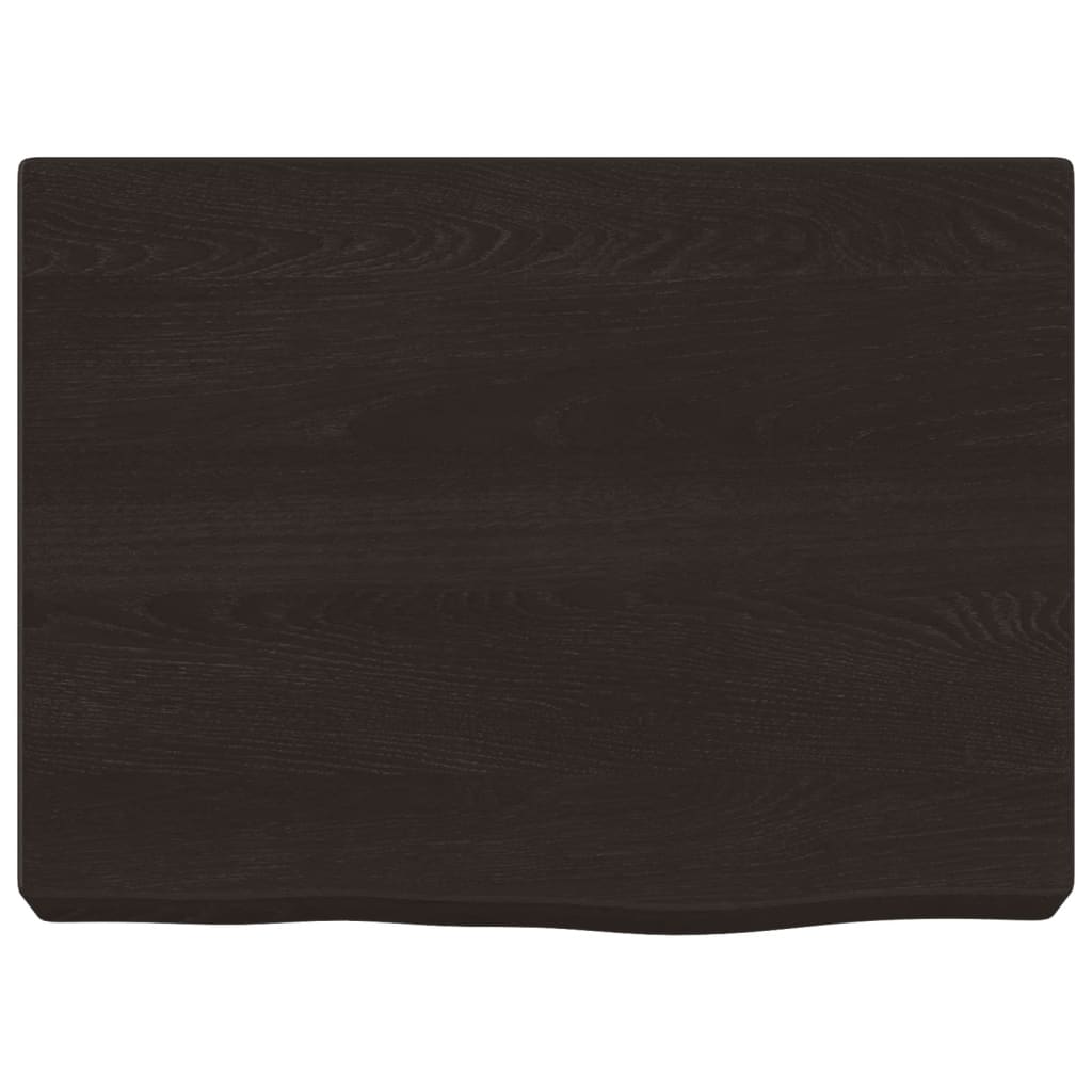 Vidaxl Washbasin Tabla 40x30x (2-6) CM Mada maciza tratada marrón oscuro