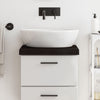 Vidaxl Washbasin Tabella 40x30x (2-6) cm Trattato in legno massiccio marrone scuro
