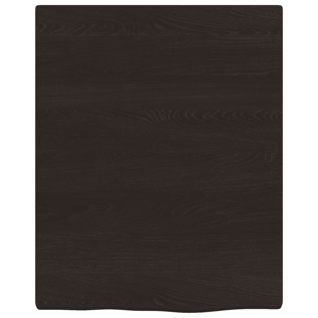 Vidaxl wastafelblad 40x50x2 cm behandeld massief hout donkerbruin