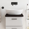 Vidaxl Washbasin Tabla 40x50x (2-4) CM Mada maciza tratada marrón oscuro