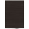 Vidaxl Washbasin Tabella 40x60x (2-6) cm Trattato in legno massiccio marrone scuro