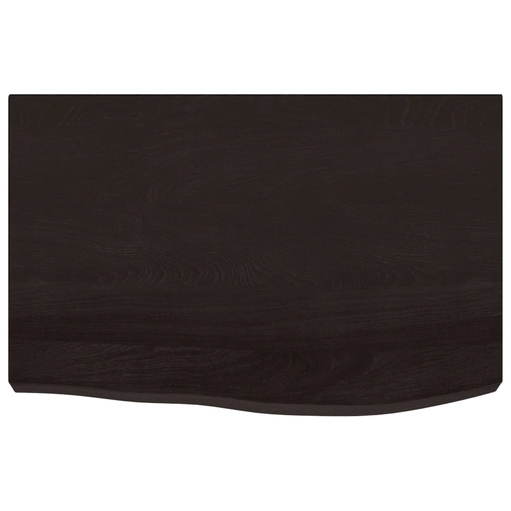 Vidaxl Washbasin Hoja 60x50x (2-4) CM Mada maciza tratada marrón oscuro