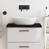 VIDAXL Sheebasin Sheet 60x60x (2-4) cm Trattato in legno massiccio marrone scuro