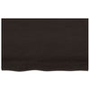 Mesa de lavabo Vidaxl 80x50x2 cm de madera maciza tratada marrón oscuro