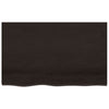 Vidaxl Washbasin Tabla 80x50x (2-4) CM Mada maciza tratada marrón oscuro