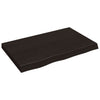 Vidaxl Washbasin Tabla 80x50x (2-6) CM Mada maciza tratada marrón oscuro