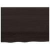 Vidaxl wastafelblad 80x60x(2-4) cm behandeld massief hout donkerbruin