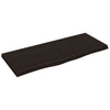 Vidaxl wastafelblad 100x40x(2-4) cm behandeld massief hout donkerbruin