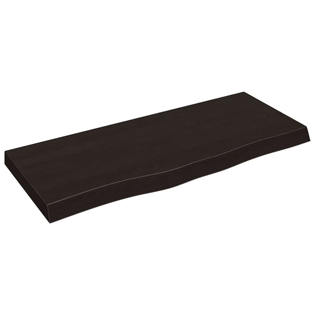 Vidaxl Washbasin Tabla 100x40x (2-6) CM Mada maciza tratada marrón oscuro
