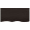 Mesa de lavado de lavabo Vidaxl 100x50x2 cm de madera maciza tratada marrón oscuro