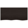 Vidaxl Washbasin Tabella 100x50x (2-4) cm Trattato in legno massiccio scuro